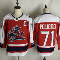 Men's Columbus Blue Jackets Nick Foligno #71 Red Breakaway Player Jersey1