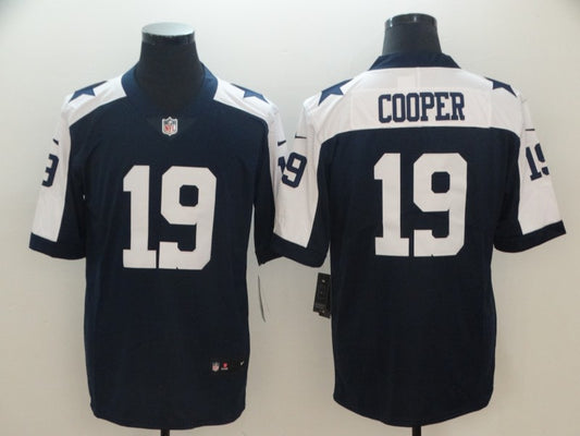 Men's Dallas Cowboys Amari Cooper #19 Navy Alternate Custom1 Game Jersey1