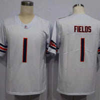 Men's Chicago Bears Justin Fields #1 White Player Game Jersey1