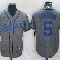 Men's Los Angeles Dodgers Freddie Freeman Gray Replica Player Jersey1