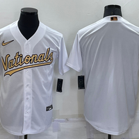Men's Washington Nationals White Alternate Authentic Blank Jersey1