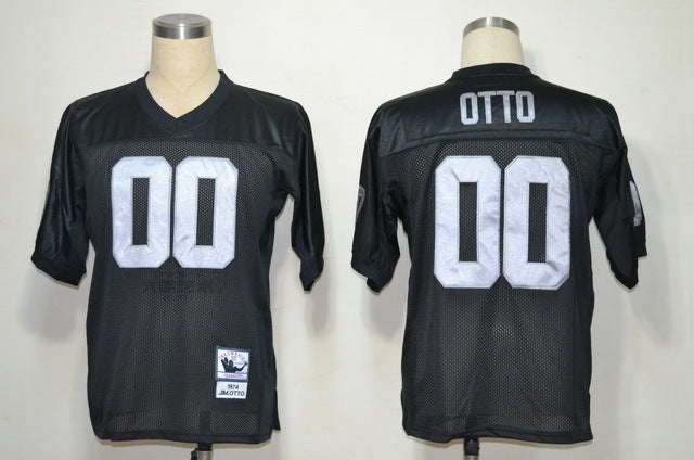 Men's Oakland Raiders Jim Otto Mitchell & Ness Black Legacy Replica Jersey1