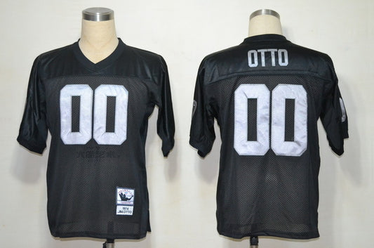Men's Oakland Raiders Jim Otto Mitchell & Ness Black Legacy Replica Jersey1