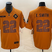 Men's Dallas Cowboys Emmitt Smith #22 Brown 2023 Salute To Service Retired Player Limited Jersey1