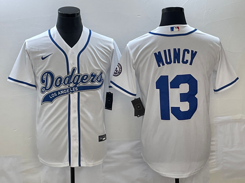 Men's Los Angeles Dodgers Max Muncy #13 White Player Jersey1 Joint Edition