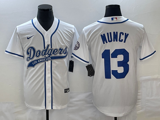 Men's Los Angeles Dodgers Max Muncy #13 White Player Jersey1 Joint Edition