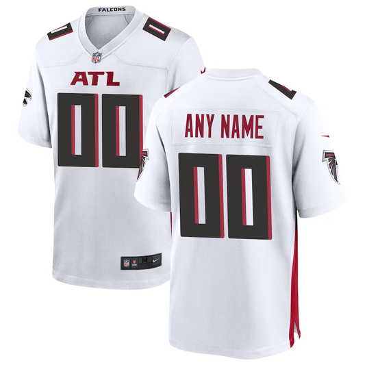 Custom1 Atlanta Falcons White Game Jersey1
