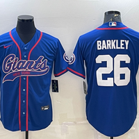 Men's New York Giants Saquon Barkley #26 Blue Game Jersey1 Joint Edition