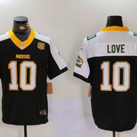 Men's Green Bay Packers Jordan Love #10 Black Game Jersey1