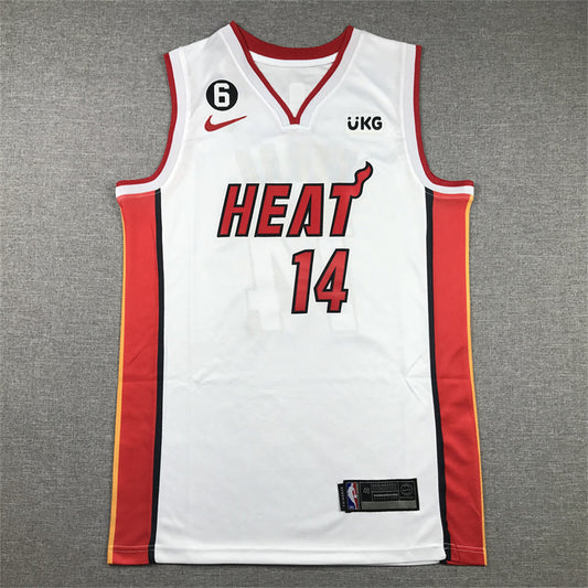 Men's Miami Heat Tyler Herro #14 White 2022/23 Swingman Jersey1 - Association Edition