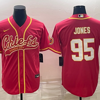 Men's Kansas City Chiefs Chris Jones #95 Red Game Jersey1 Joint Edition