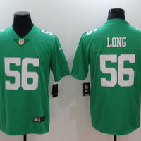 Men's Philadelphia Eagles Chris Long #56 Green Game Jersey1