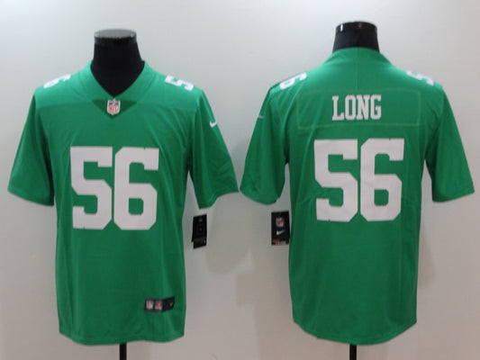 Men's Philadelphia Eagles Chris Long #56 Green Game Jersey1