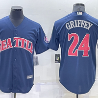 Men's Seattle Mariners Ken Griffey Jr. #24 Navy Player Jersey1