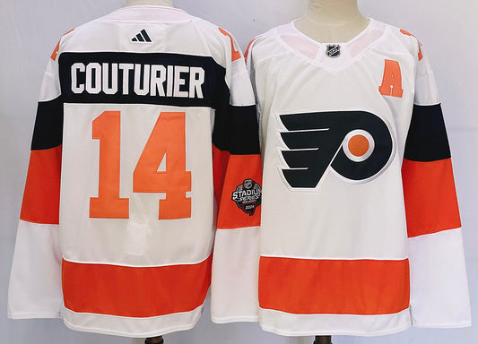 Men's Philadelphia Flyers Sean Couturier #14 White Player Jersey1