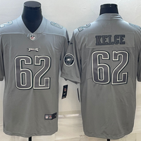 Men's Philadelphia Eagles Jason Kelce #62 Gray Atmosphere Fashion Game Jersey1