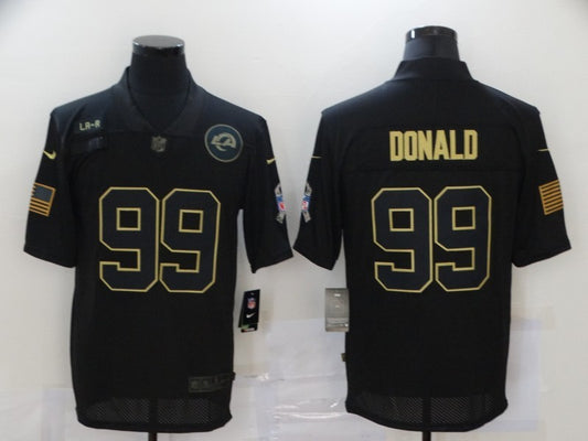 Men's Los Angeles Rams Aaron Donald #99 Black Game Player Jersey1