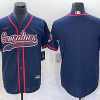 Men's Cleveland Guardians Navy Alternate Official Replica Blank Jersey1