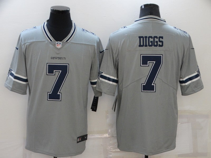 Men's Dallas Cowboys Trevon Diggs #7 Gray Inverted Legend Jersey1