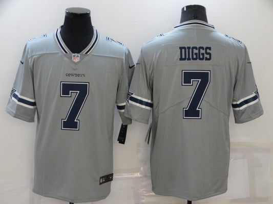 Men's Dallas Cowboys Trevon Diggs #7 Gray Inverted Legend Jersey1