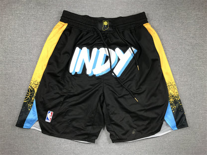 Men's Indiana Pacers Black 2023/24 City Edition Pocket Shorts1