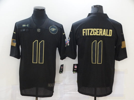 Men's Arizona Cardinals Larry Fitzgerald #11 Black Game Player Jersey1