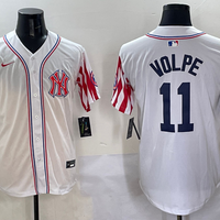 Men's New York Yankees Anthony Volpe #11 White Team Player Game Jersey