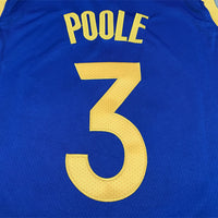 Men's Golden State Warriors Jordan Poole #3 Royal 2022/23 Fast Break Replica Player Jersey1 - Icon Edition