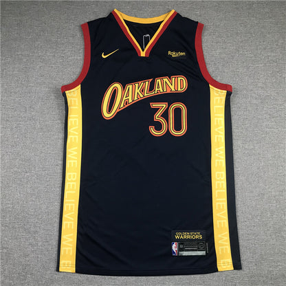 Men's Golden State Warriors Stephen Curry Navy Classics Jersey1 City Edition