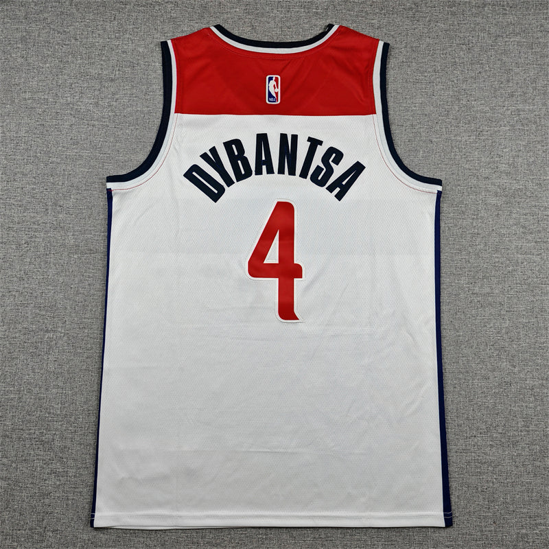 Men's Washington Wizards AJ Dybantsa #4 White Swingman Jersey - Association Edition