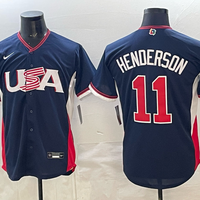 Men's USA Baseball Gunnar Henderson #11 Navy 2026 World Baseball Classic Stadium Jersey