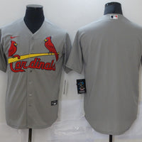 Men's St. Louis Cardinals Gray Alternate Replica Blank Jersey1