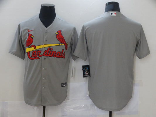 Men's St. Louis Cardinals Gray Alternate Replica Blank Jersey1