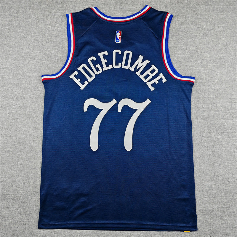 Men's Philadelphia 76ers VJ Edgecombe #77 Navy 2025/26 Swingman Jersey - City Edition