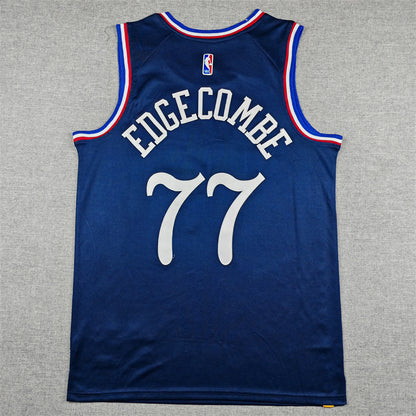 Men's Philadelphia 76ers VJ Edgecombe #77 Navy 2025/26 Swingman Jersey - City Edition