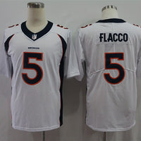 Men's Denver Broncos Joe Flacco #5 White Game Jersey1