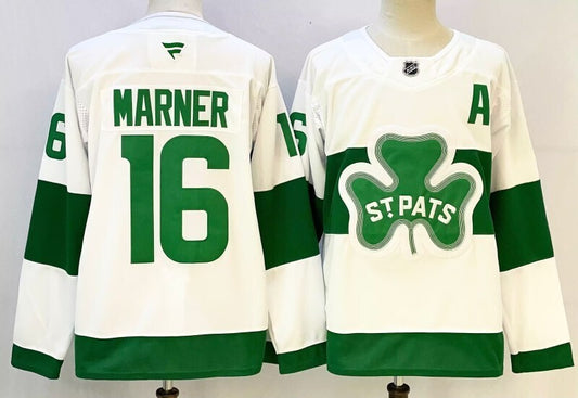 Men's Toronto Maple Leafs Fanatics Mitchell Marner #16 Fanatics White St. Patricks Alternate Jersey