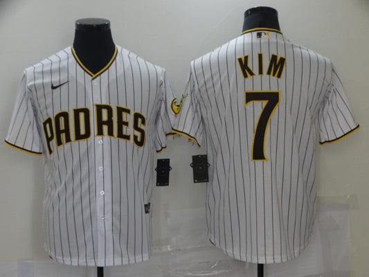 Men's San Diego Padres Ha-Seong Kim #7 White Player Stitched Jersey1
