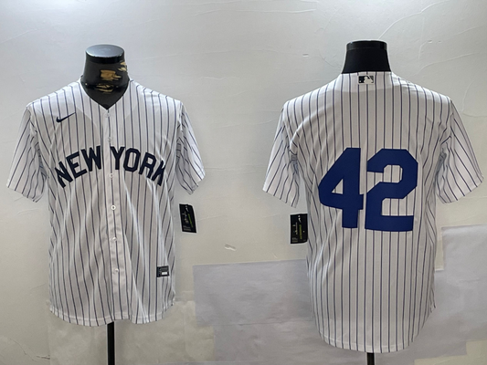 Men's New York Yankees #42 White 2024 Jackie Robinson Day Home Limited Jersey1