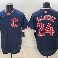 Men's Cleveland Guardians Chase DeLauter #24 Navy Limited Player Jersey