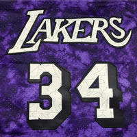 Men's Los Angeles Lakers Shaquille O'Neal #34 Purple Galaxy Swingman Jersey1