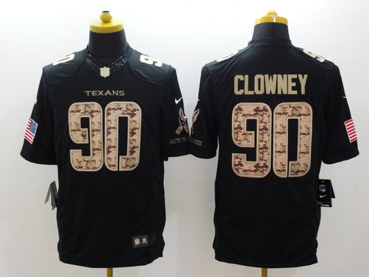 Men's Houston Texans Jadeveon Clowney #90 Black Game Player Jersey1