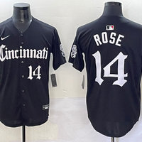 Men's Cincinnati Reds Pete Rose #14 Black Replica Player Jersey