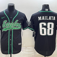 Men's Philadelphia Eagles Jordan Mailata #68 Black Game Jersey1 Joint Edition