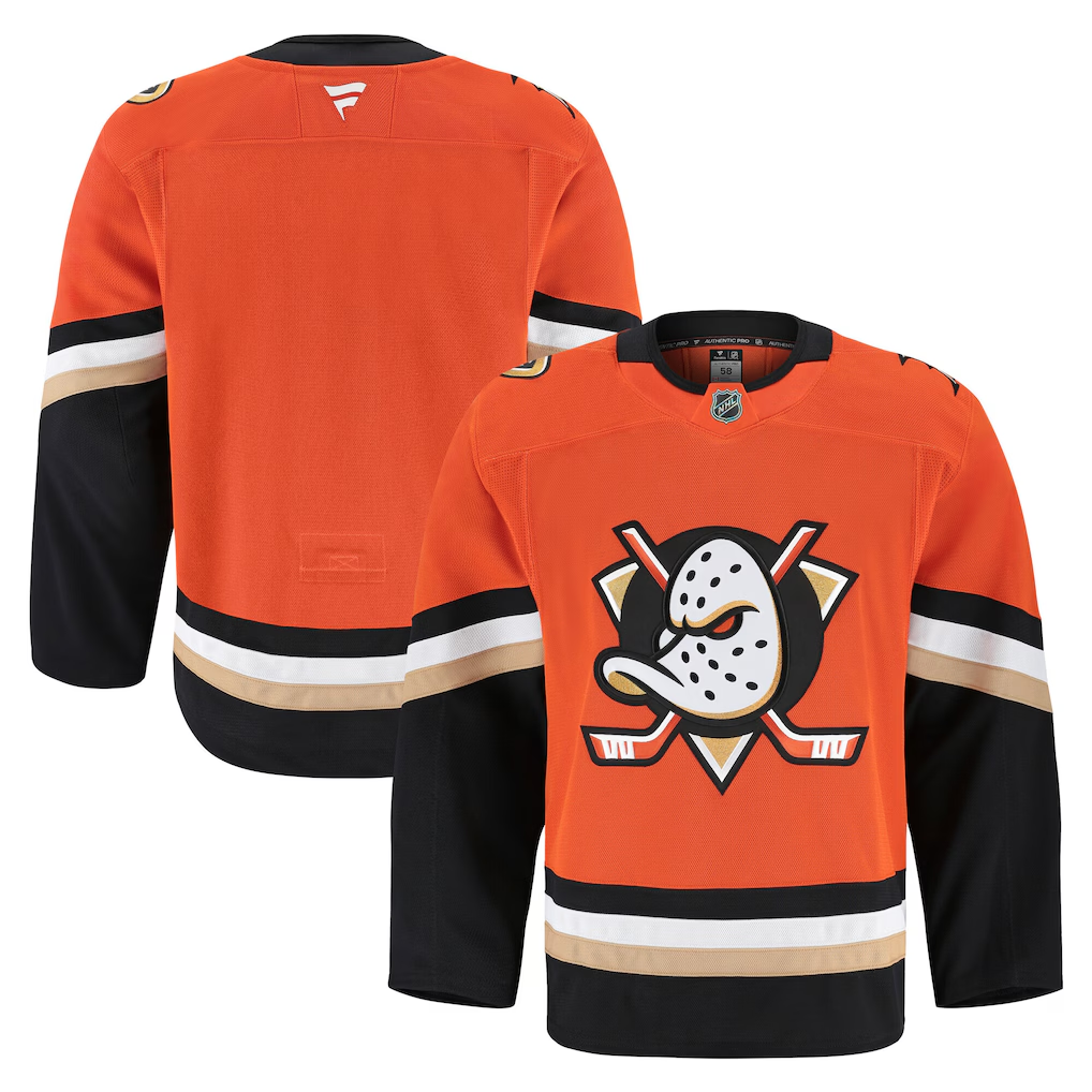 Men's Anaheim Ducks Fanatics Orange Home Breakaway Player Blank Jersey