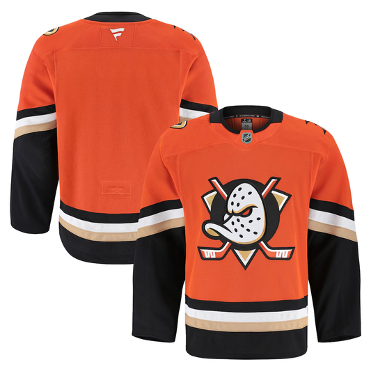 Men's Anaheim Ducks Fanatics Orange Home Breakaway Player Blank Jersey