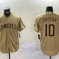 Men's San Diego Padres Jurickson Profar #10 Tan Alternate Limited Player Jersey1