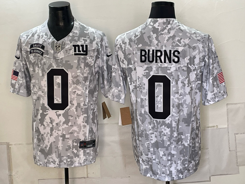 Men's New York Giants Brian Burns #0 Arctic Camo 2024 Salute to Service Limited Jersey
