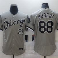 Men's Chicago White Sox Luis Robert #88 Gray Replica Baseball Jersey1