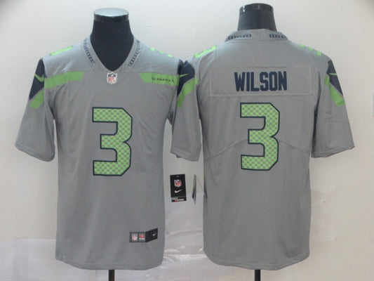 Men's Seattle Seahawks Russell Wilson #3 Gray Inverted Legend Jersey